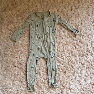 Kyte BABY Floral Kids Footie in Tan